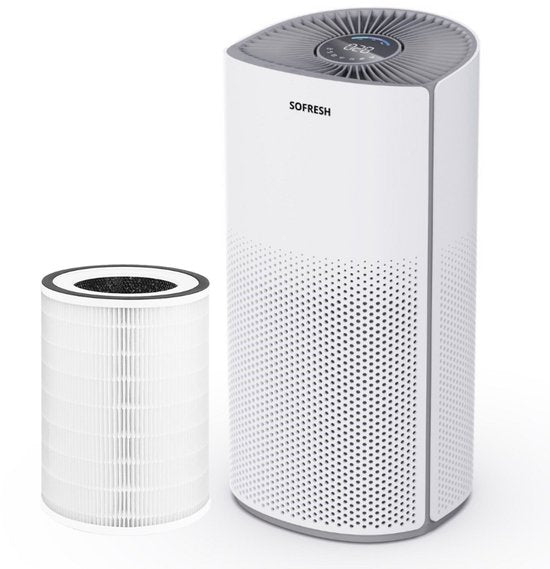 Sofresh luchtreiniger met app - 30 m² - Automatische stand + 6-in-1 filtersysteem - Luchtkwaliteitsindicator - Ionisator - UV - Luchtfilter - Air purifier met HEPA-filter(200)