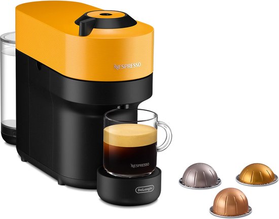 De'Longhi Nespresso Vertuo Pop ENV90.Y - Koffiecupmachine - Geel(Geel/Geen melkopschuimer)