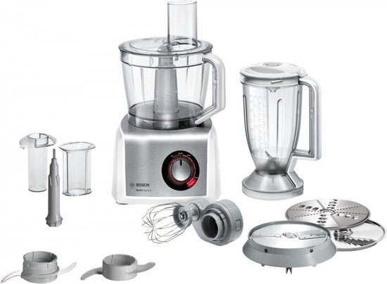 Bosch MultiTalent 8 MC812S814 - Foodprocessor - RVS(Zwart/Snij- en raspschijven, Kneedhaak, Blender, Kloppers/garde)