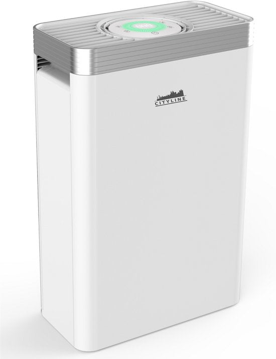 CityLine Topdesign Luchtreiniger Cityline Pro - Air purifier - Luchtfilter - Ruimtes tot 25 m² - Stil - CADR van 200 m³ per uur - Geavanceerd 4 laags HEPA filter - Auto modus Luchtkwaliteit sensor - LED display - Wifi functionaliteit - Slaapstand -(200)