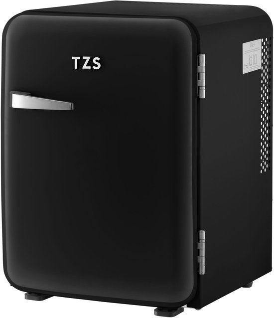 TZS FIRST AUSTRIA TZS First Austria Mini koelkast - Minibar - 40 liter - Vrijstaand - Volledig stil 22dB - Retro - Zwart(Zwart)