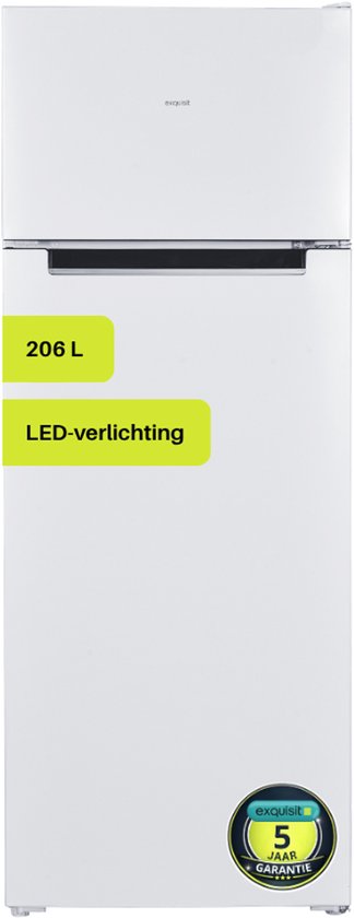 Exquisit KGC270-45-040EW - Koel-vriescombinatie - 4* Vriesgedeelte - 5 Jaar Garantie - 206 Liter - 40dB - Wit(Wit)