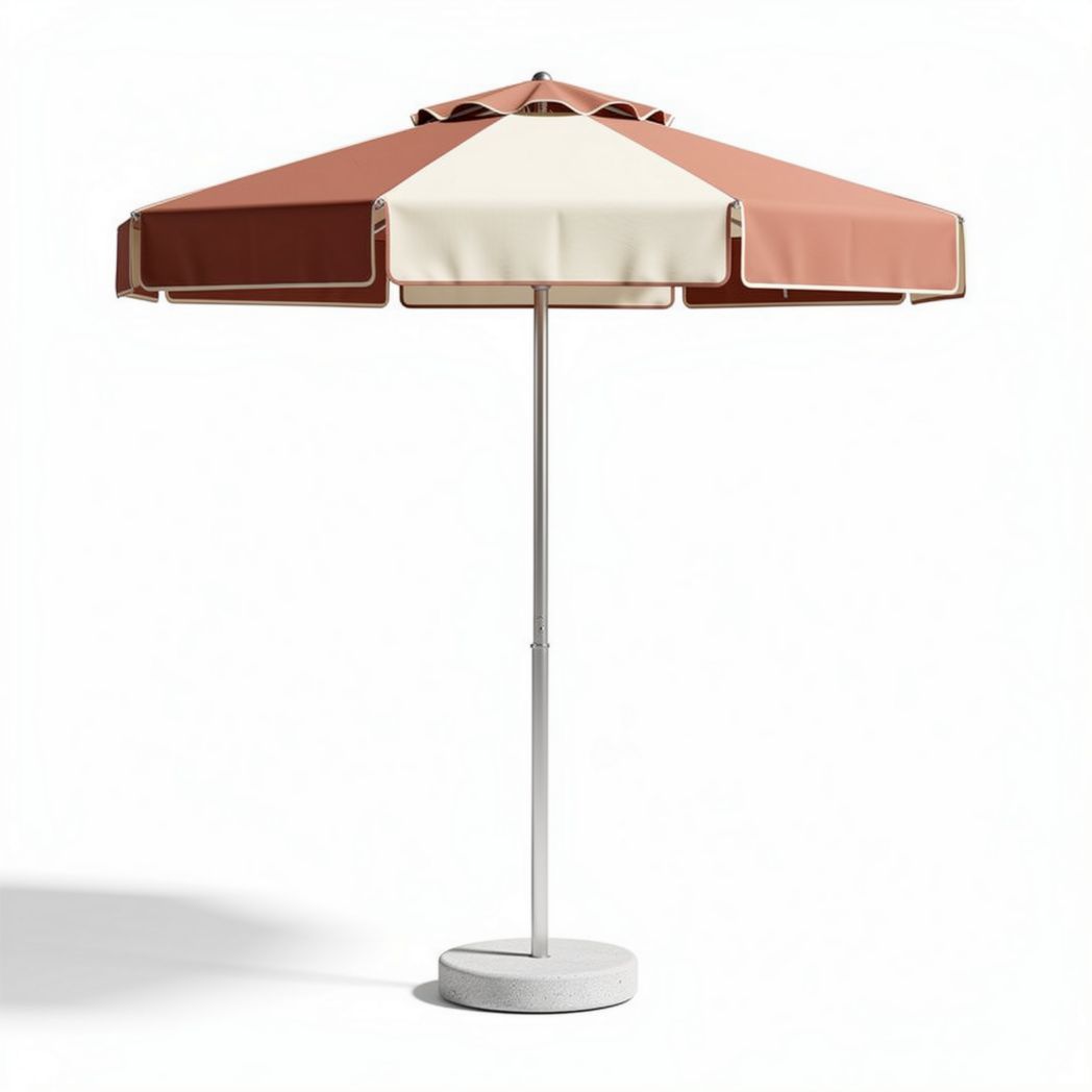 Veld parasol van stof met twee kleuren 250 x 250 x 250cm voor buitengebruik