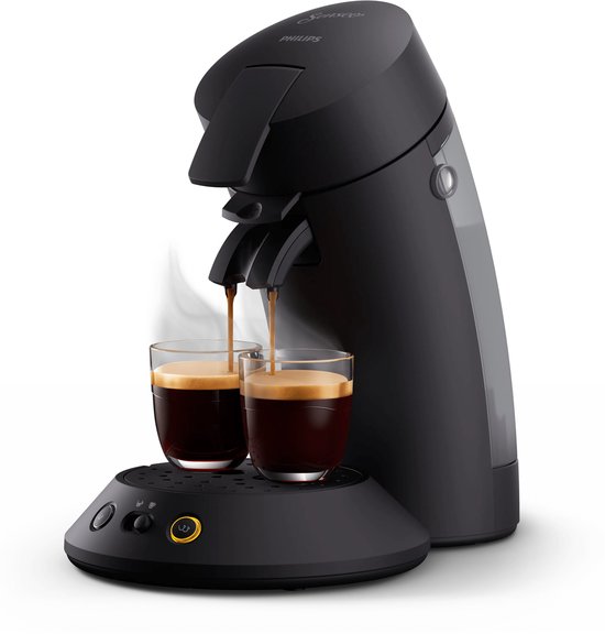 Philips Senseo Original Plus Koffiepadmachine CSA210/60 - Keuze uit 1 of 2 Kopjes - Instelbare Intensiteit - Automatische Uitschakeling - Zwart(diepzwart)