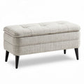 Opbergbox met stoffen bekleding in lichtgrijs 100 x 40 x 45cm