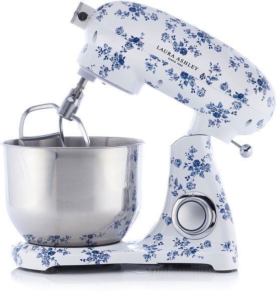 Laura Ashley Staande Mixer 6L - 1800W - Roestvrijstalen Mengkom - 10 Snelheden - China Rose