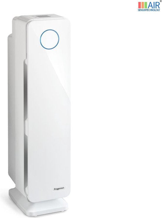 Progenion PR-955S-UV Luchtreiniger - 50m² - HEPA 13 Filter + UV-C Licht + Ionisator - Smart App - Tegen Huisstofmijt, Hooikoorts, Astma, Rook en Allergie - Wit(Wit)