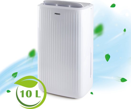 PRIMO PR581DH Luchtontvochtiger - Automatisch instelbaar - 10L/Dag - Geschikt voor Woonkamer, Slaapkamer, Badkamer  Kelder - Wit(10 l/12 l)