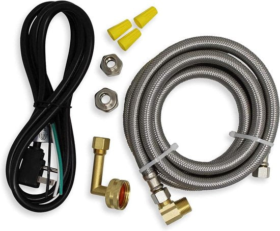 Merkloos / Sans marque Vaatwasser Installatiekit - Universele Afvoerkit - Vaatwasser Aansluiten - Roestvrijstalen Slang - 6 voet connector - Reparatie Kit