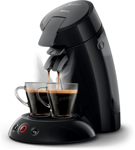 Philips Senseo Original Koffiepadmachine HD6553/67 - Keuze uit 1 of 2 Kopjes - Automatische Uitschakeling - Duurzame Materialen - Zwart(Geen meegeleverde accessoires)