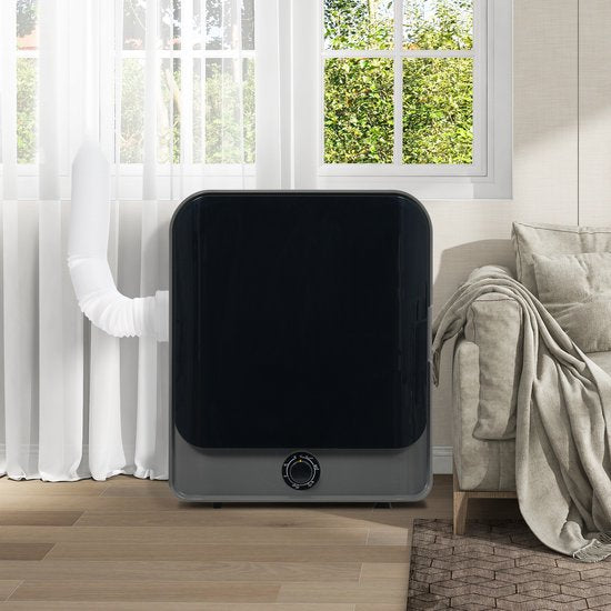 Zubaliya Afvoerdroger 3 Kg - Trommeldroger Met 5 Programma's, Oververhittingsbeveiliging En Wandmontage - Wit