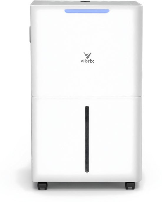 Vibrix DryFlow6 Luchtontvochtiger – 6L per dag – Wasdroogfunctie – Stil  Energiezuinig – Ontvochtiger voor Badkamer, Kelder, Zolder  Slaapkamer – Slimme Dehumidifier(6 l)